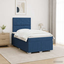vidaXL Boxspring ágy matraccal fejtámlával Kék 120 x 200 cm Szövet