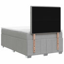 vidaXL Boxspring ágy matraccal Világosszürke 120 x 200 cm Szövet