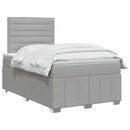 vidaXL Boxspring ágy matraccal Világosszürke 120 x 200 cm Szövet