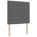 vidaXL Boxspring ágy matraccal Sötétszürke 120 x 200 cm Szövet