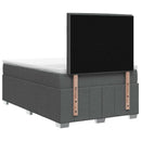 vidaXL Boxspring ágy matraccal Sötétszürke 120 x 200 cm Szövet