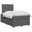 vidaXL Boxspring ágy matraccal Sötétszürke 120 x 200 cm Szövet