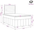 vidaXL Boxspring ágy matraccal Sötétszürke 120 x 200 cm Szövet
