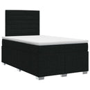 vidaXL Boxspring ágy matraccal fejtámlával Fekete 120 x 200 cm Szövet