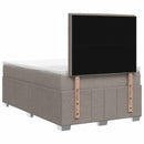 vidaXL Boxspring ágy matraccal Tópszínű 120 x 200 cm Szövet
