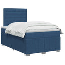 vidaXL Boxspring ágy matraccal fejtámlával Kék 120 x 200 cm Szövet