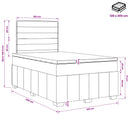vidaXL Boxspring ágy matraccal fejtámlával Kék 120 x 200 cm Szövet