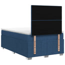 vidaXL Boxspring ágy matraccal fejtámlával Kék 120 x 200 cm Szövet