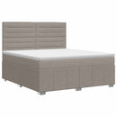 vidaXL Boxspring ágy matraccal Tópszínű 140 x 190 cm Szövet