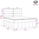 vidaXL Boxspring ágy matraccal Tópszínű 140 x 190 cm Szövet