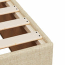 vidaXL Boxspring ágy matraccal Krémszínű 140 x 190 cm Szövet