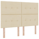 vidaXL Boxspring ágy matraccal Krémszínű 140 x 190 cm Szövet