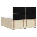 vidaXL Boxspring ágy matraccal Krémszínű 140 x 190 cm Szövet