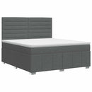 vidaXL Boxspring ágy matraccal Sötétszürke 140 x 200 cm Szövet