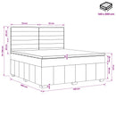 vidaXL Boxspring ágy matraccal Sötétszürke 140 x 200 cm Szövet