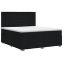 vidaXL Boxspring ágy matraccal fejtámlával Fekete 140 x 200 cm Szövet