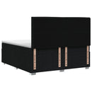 vidaXL Boxspring ágy matraccal fejtámlával Fekete 140 x 200 cm Szövet