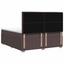 vidaXL Boxspring ágy matraccal Sötét Barna 140 x 200 cm Szövet