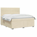 vidaXL Boxspring ágy matraccal Krémszínű 140 x 200 cm Szövet