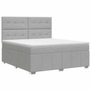 vidaXL Boxspring ágy matraccal Világosszürke 140 x 200 cm Szövet