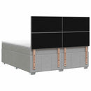 vidaXL Boxspring ágy matraccal Világosszürke 140 x 200 cm Szövet