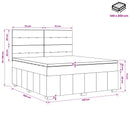 vidaXL Boxspring ágy matraccal Világosszürke 140 x 200 cm Szövet