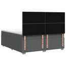 vidaXL Boxspring ágy matraccal Sötétszürke 140 x 200 cm Szövet
