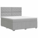 vidaXL Boxspring ágy matraccal Világosszürke 140 x 200 cm Szövet