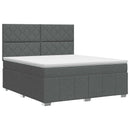 vidaXL Boxspring ágy matraccal Sötétszürke 140 x 200 cm Szövet