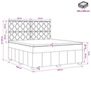 vidaXL Boxspring ágy matraccal fejtámlával Kék 140 x 200 cm Szövet