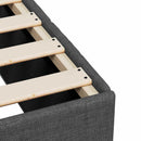 vidaXL Boxspring ágy matraccal Sötétszürke 160 x 200 cm Szövet