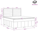 vidaXL Boxspring ágy matraccal Sötét Barna 160 x 200 cm Szövet