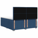 vidaXL Boxspring ágy matraccal fejtámlával Kék 160 x 200 cm Szövet