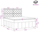 vidaXL Boxspring ágy matraccal fejtámlával Kék 160 x 200 cm Szövet