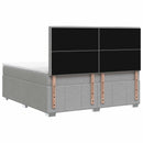 vidaXL Boxspring ágy matraccal Világosszürke 180 x 200 cm Szövet