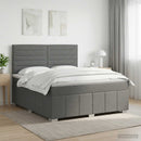 vidaXL Boxspring ágy matraccal Sötétszürke 140 x 200 cm Szövet
