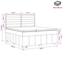 vidaXL Boxspring ágy matraccal fejtámlával Fekete 180 x 200 cm Szövet