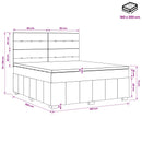 vidaXL Boxspring ágy matraccal Világosszürke 180 x 200 cm Szövet