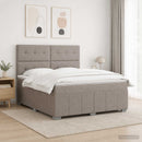 vidaXL Boxspring ágy matraccal Tópszínű 180 x 200 cm Szövet