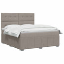 vidaXL Boxspring ágy matraccal Tópszínű 180 x 200 cm Szövet