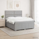 vidaXL Boxspring ágy matraccal Világosszürke 140 x 200 cm Szövet