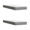 vidaXL Boxspring ágy matraccal Világosszürke 200 x 200 cm Szövet