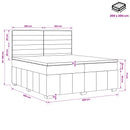 vidaXL Boxspring ágy matraccal Világosszürke 200 x 200 cm Szövet