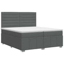 vidaXL Boxspring ágy matraccal Sötétszürke 200 x 200 cm Szövet