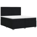 vidaXL Boxspring ágy matraccal fejtámlával Fekete 200 x 200 cm Szövet