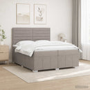 vidaXL Boxspring ágy matraccal Tópszínű 200 x 200 cm Szövet