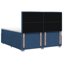 vidaXL Boxspring ágy matraccal fejtámlával Kék 200 x 200 cm Szövet