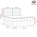 vidaXL Boxspring ágy matraccal fejtámlával Kék 200 x 200 cm Szövet