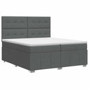 vidaXL Boxspring ágy matraccal Sötétszürke 200 x 200 cm Szövet