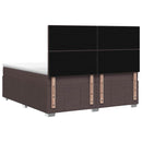 vidaXL Boxspring ágy matraccal Sötét Barna 200 x 200 cm Szövet